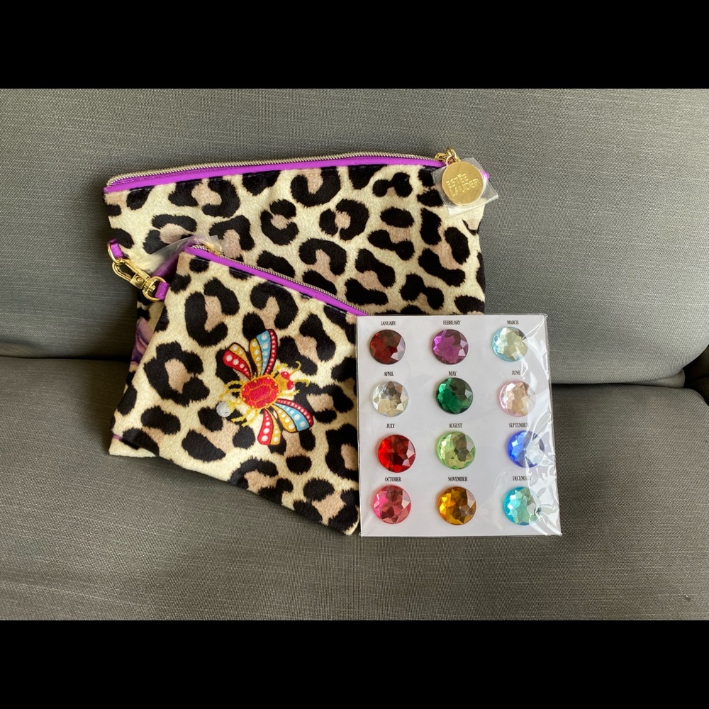 Estée Lauder Faux Fur Leopard Print Bag Set